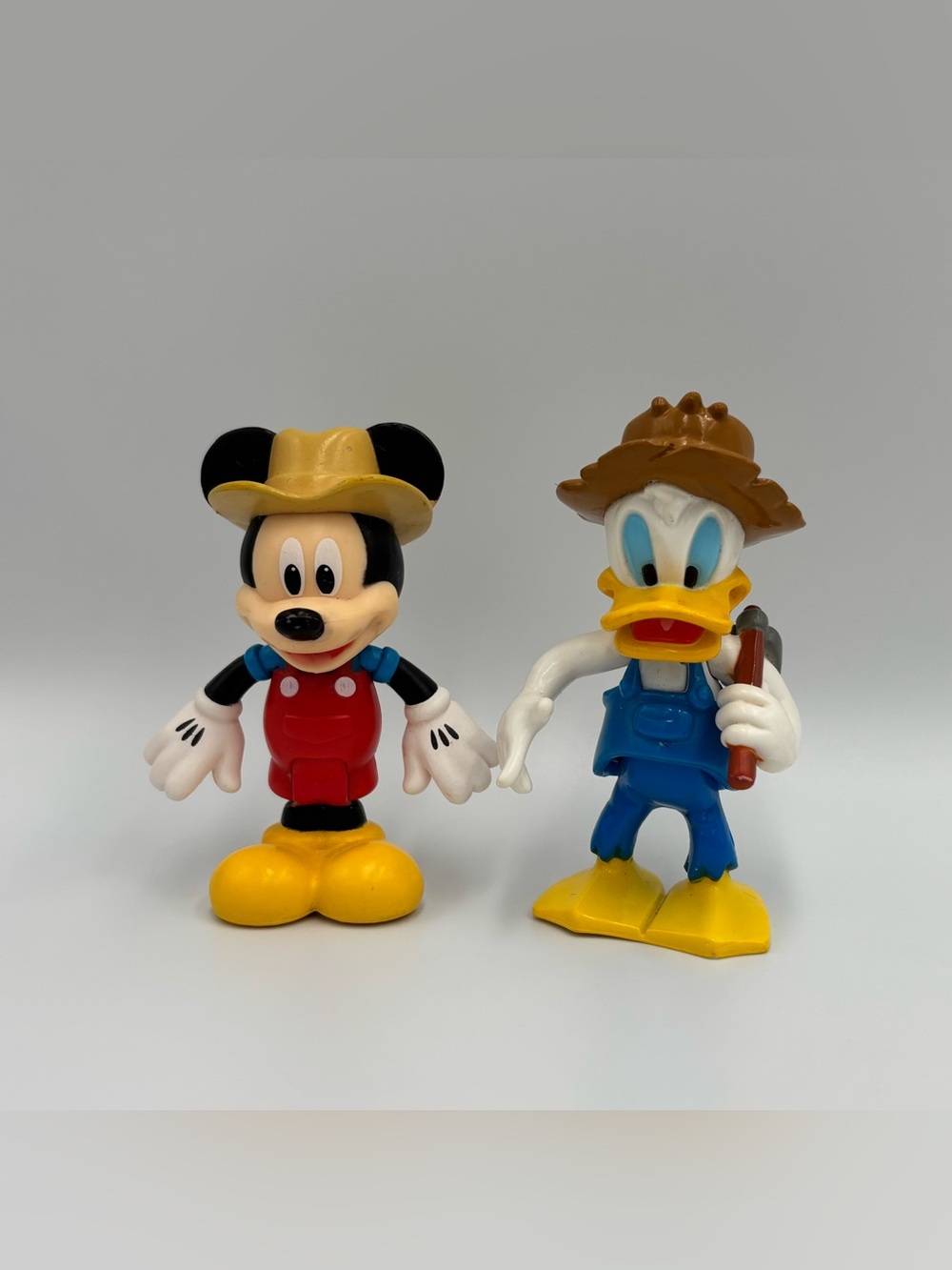 RARE Disney Mickey Mouse & Friends Toy Lot- Cowboy Farmer Mickey & Donald Duck